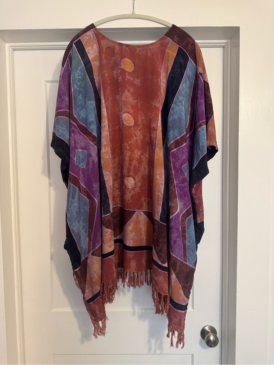 Kembali Dresses & Skirts - Kaftan Mini Dress or Tunic | southwestern western boho fringe swim coverup